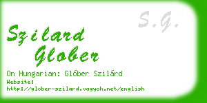 szilard glober business card